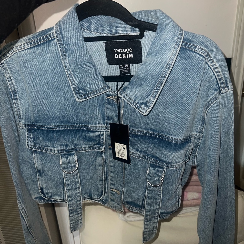 Refuge Light Blue Denim Jacket NWT!